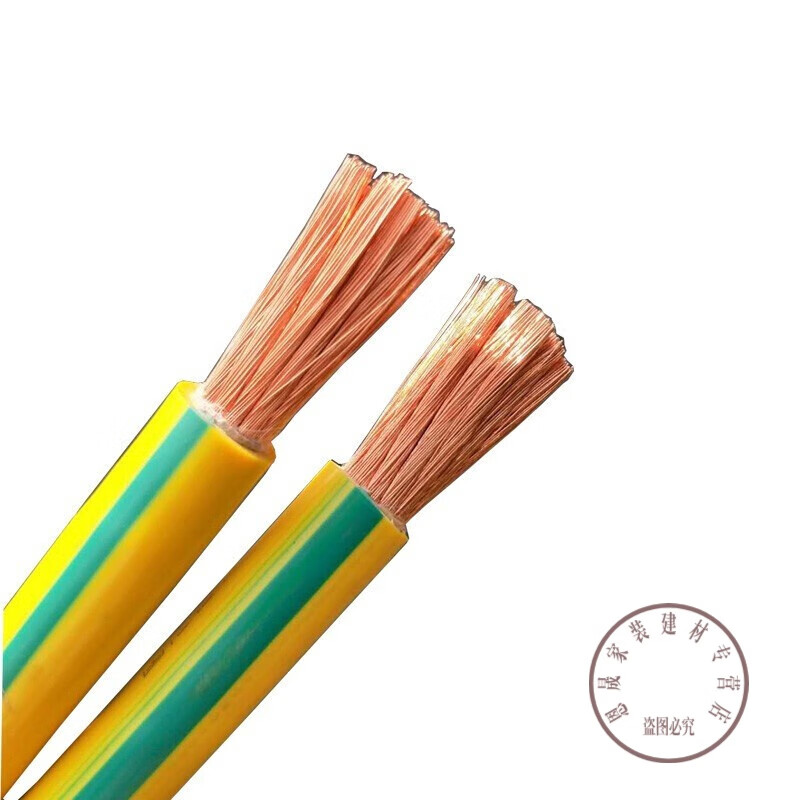 国标黄绿双色接地线bvr软线 国标16平方黄绿双色一米