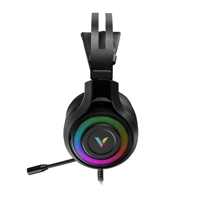 雷柏（Rapoo） VH520 游戏耳机头戴式 电竞有线耳机 USB虚拟7.1声道立体环绕 电脑耳麦降噪 黑色