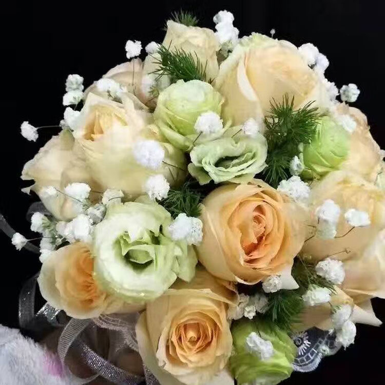 络咚棠**上新手捧花托底座花托手捧花泥托纱托边带泥花托新娘手捧花