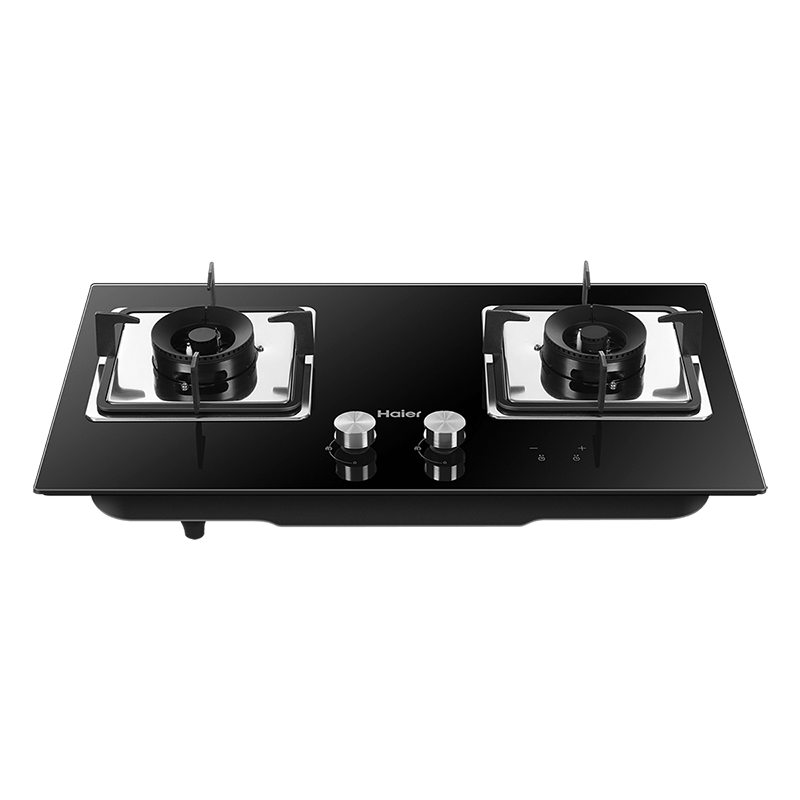 海尔（Haier）[双边定时灶]台嵌两用天然气燃气灶家用打火灶5.2kw火力定时JZT-Q2BE51(12T)猛火天然气猛火双灶 天然气一级能效猛火灶