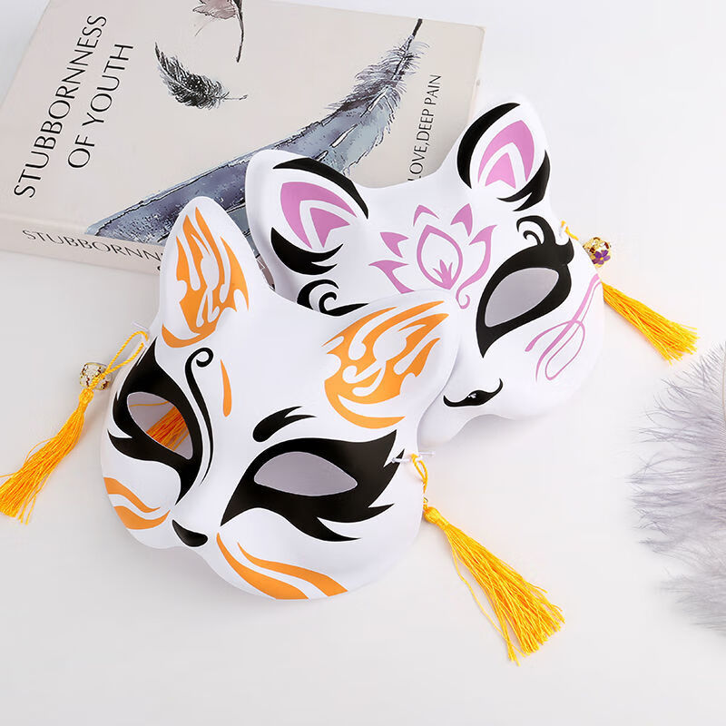 男女款万圣节古风汉服面具舞蹈派对舞台表演cos派对道具舞会面具表演