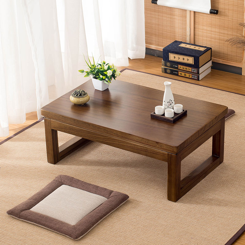 炕桌日式茶几现代茶桌阳台小桌子简约矮桌炕桌国学桌 50*40*30茶青色