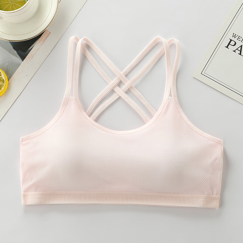 桑纪(sangji)发育期内衣女生学生小背心中大童女童网孔透气初中生少女