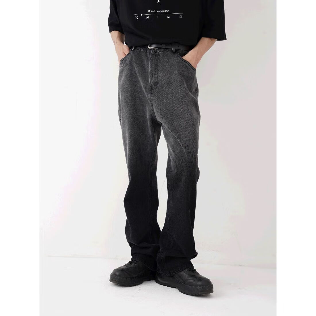 烟管裤牛仔裤男牛仔裤男宽松百搭牛仔裤男宽松直筒秋季新款百搭潮流阔