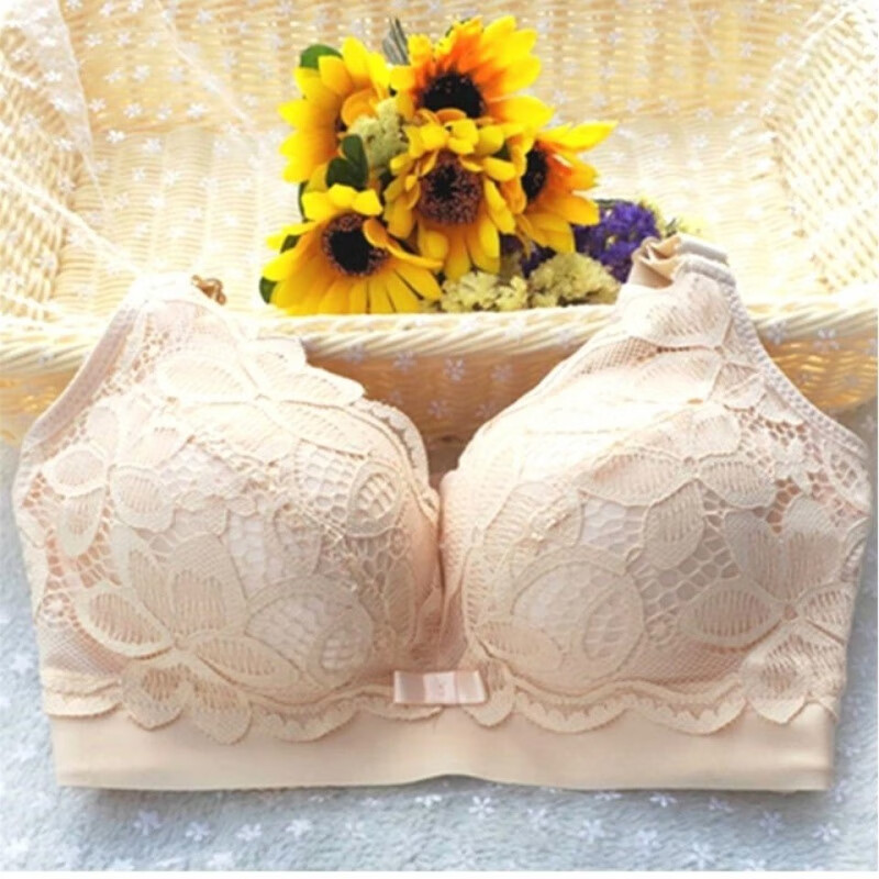 小胸聚拢加厚12厘米内衣女平胸无钢圈特厚显大调整胸罩 肤色 38/85ab