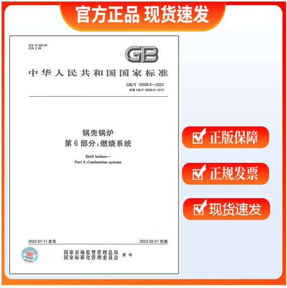 GB/T 16508.6-2022 锅壳锅炉 第6部分：燃烧系统