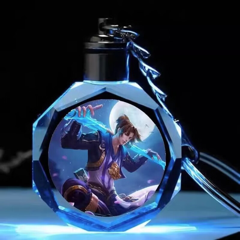 荣耀周边水晶钥匙扣发光挂件饰品书包卡通动漫男女生日礼物 至尊宝3