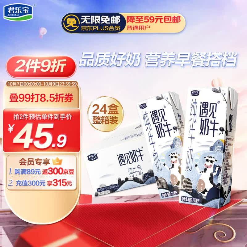 君乐宝（JUNLEBAO）遇见奶牛全脂纯牛奶 200mL*24盒整箱 营养早餐家庭量贩 中秋送礼怎么样,好用不?