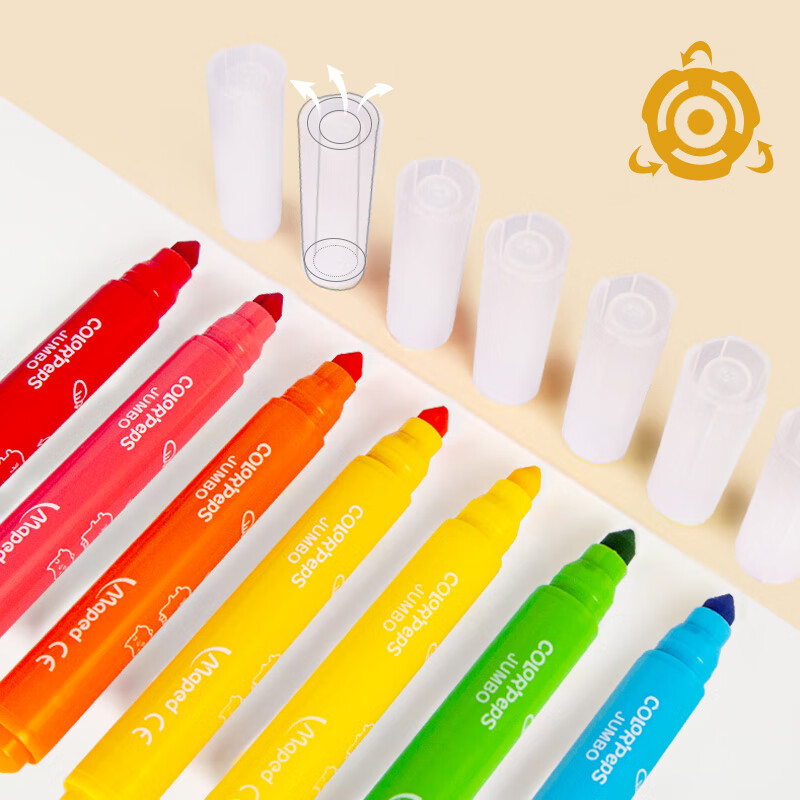 马培德Maped 水彩笔套装 24色「安全可水洗」这个可以用作白板笔吗？
