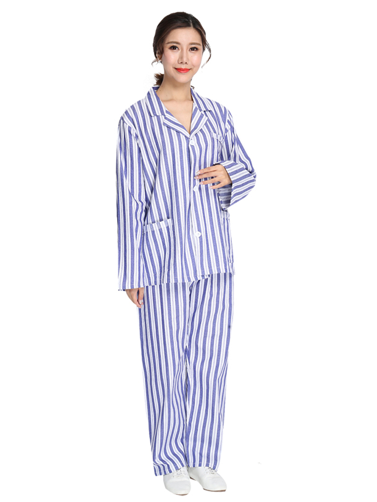 分体住院服长短袖男女患者服病员服护理服 蓝条病号服纯棉(只有裤子)