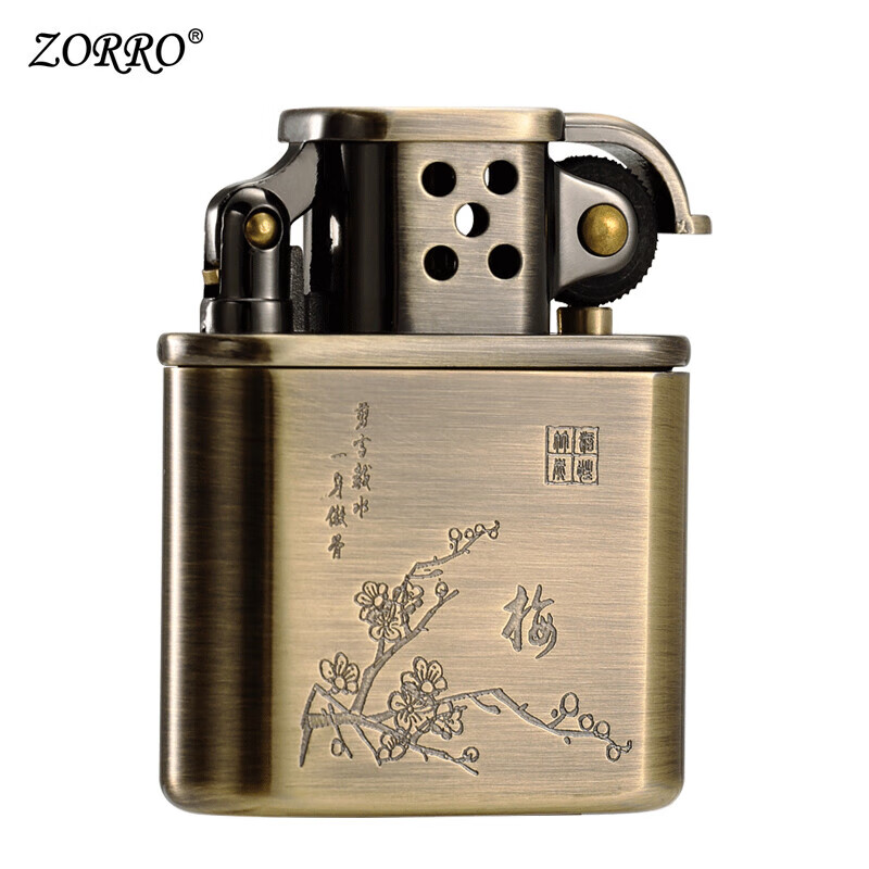 佐罗ZORRO煤油打火机复古老九门黄铜老式怀旧个性雕刻国产送男友礼物 康斯坦丁 单机(自备煤油才能打着 )