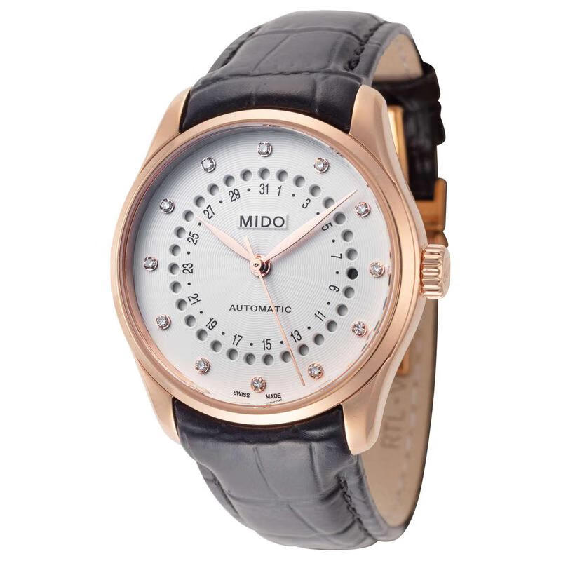 美度(mido)女士腕表瑞士表 布鲁纳系列 镶钻高奢时尚休闲自动机械手表
