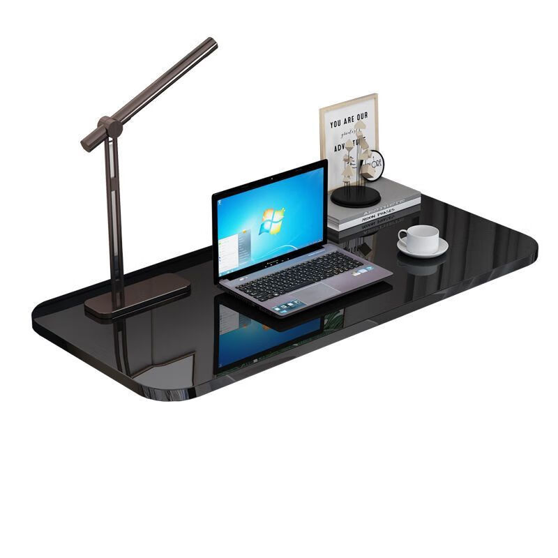 忆思减墙上可折叠置物架免打孔一字隔板厨房壁挂式多功能吃饭家用小餐桌 折叠支架+100*40CM白色板