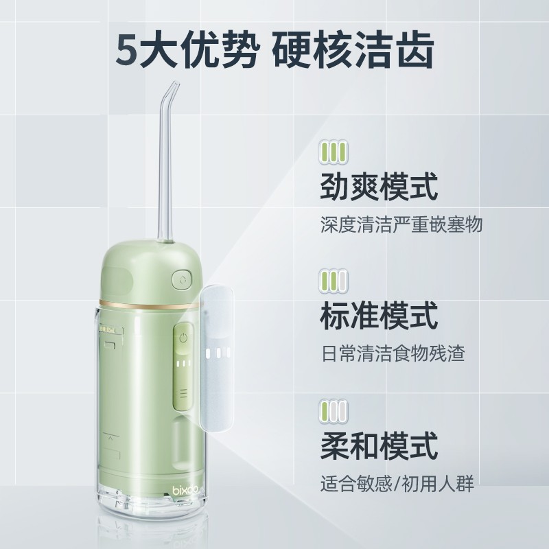 倍至（bixdo）冲牙器洗牙器水牙线洁牙器 便携伸缩手持式 全身水洗 胶囊水牙线 圣诞礼物