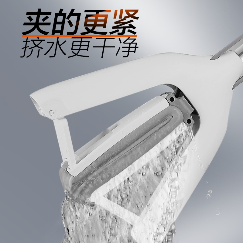 大卫拖把家用海绵拖把吸水拖把拖地把胶棉拖把一拖净免手洗2026新款 共2个拖头