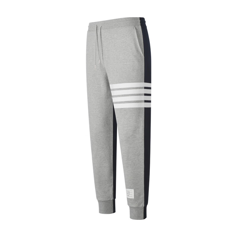 thom binpan轻奢品牌tb卫裤男春秋款纯棉四条杠裤子男前后撞色运动