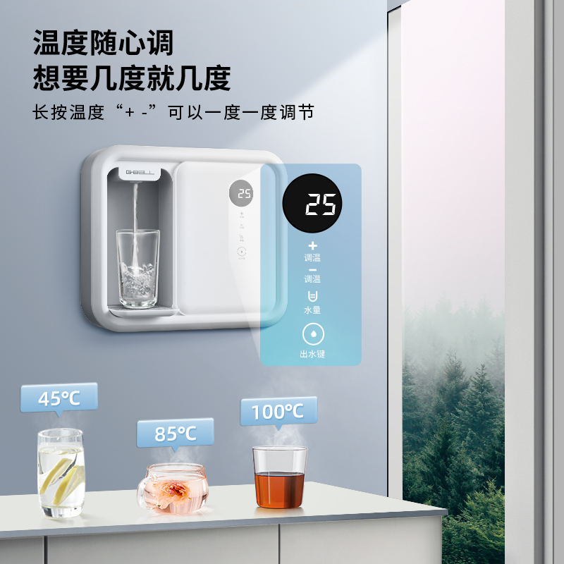 G-BELL 管线机真无水箱家用壁挂式小尺寸 智能触控自动抽水即热式饮水机无内胆速热直饮机净水器套餐 壁挂式（接净水器款）