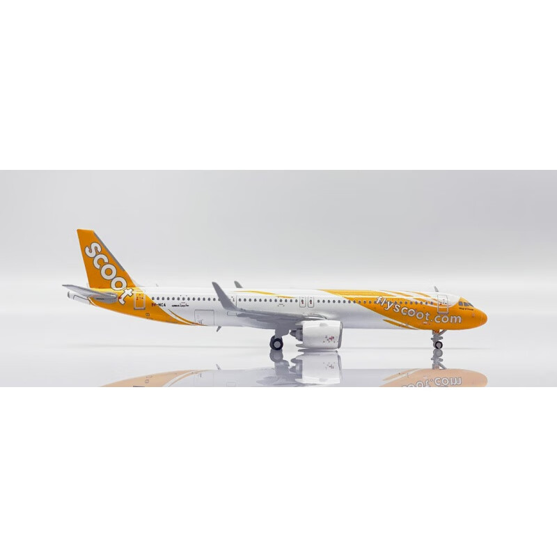 菲利捷JC Wings 1:400 新加坡酷航 1:400 A321Neo 9V-NCA 合金飞机模型 9V-TCA 合金 不带抱轮车 易碎品