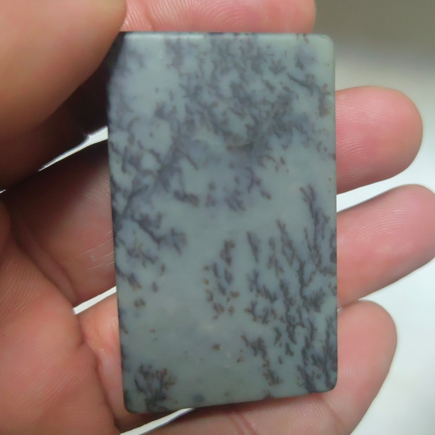 新疆和田玉水草花一细精品料,35牌型