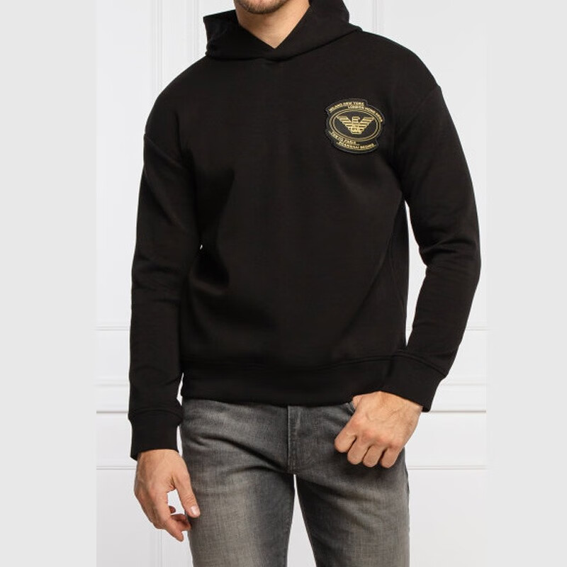 阿玛尼(armani)ea连帽卫衣男士青少年春夏时尚宽松套头百搭舒适卫衣6k