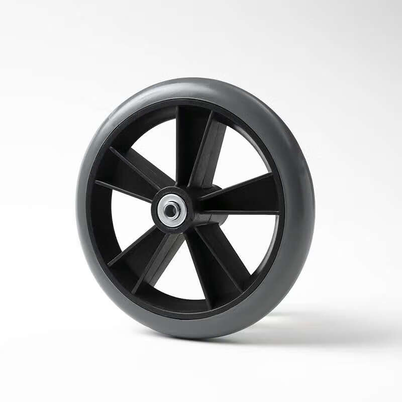 鱼跃轮椅原装配件 7英寸前轮万向轮pvc小轮 实心免充气轱辘