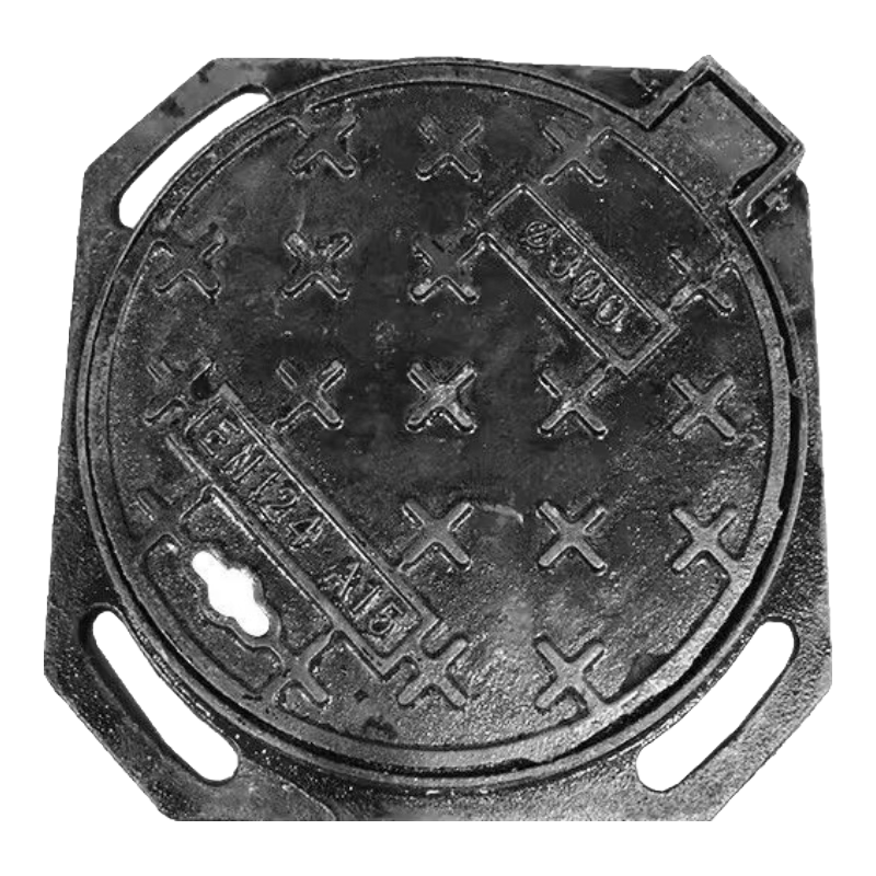 耐坚（NAIJIAN）球墨铸园井盖市政用重型主干道井盖铸铁防盗沙井盖 国标铸铁圆井300带框【过小车5吨】