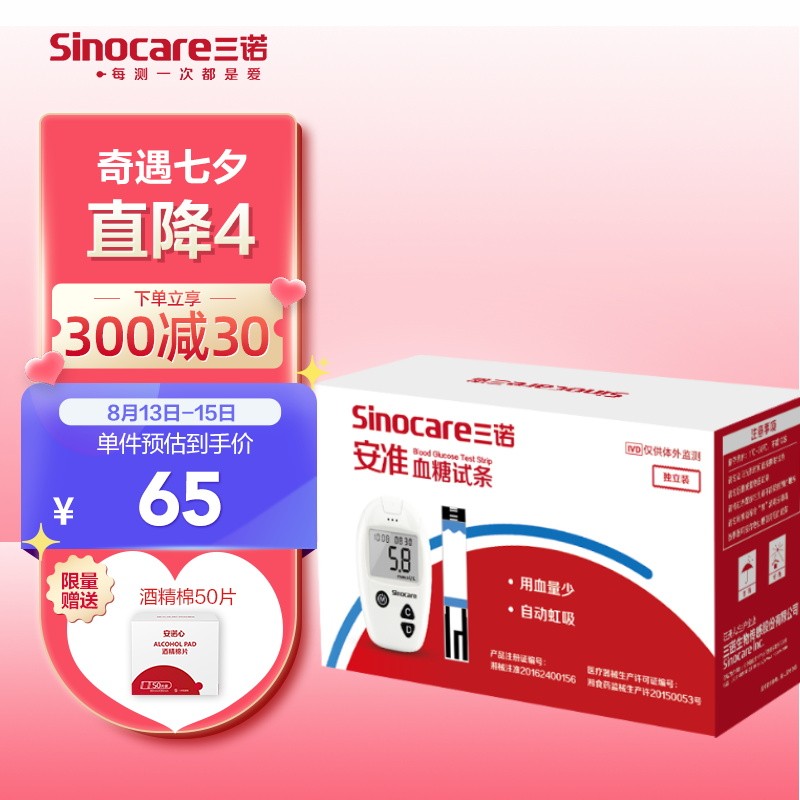 探秘血糖仪价格走势,建议选择三诺血糖试纸套装