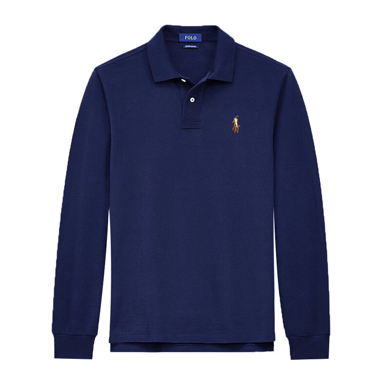 lauren ralph lauren拉夫劳伦长袖polo衫男纯棉商务翻领体恤男小彩马