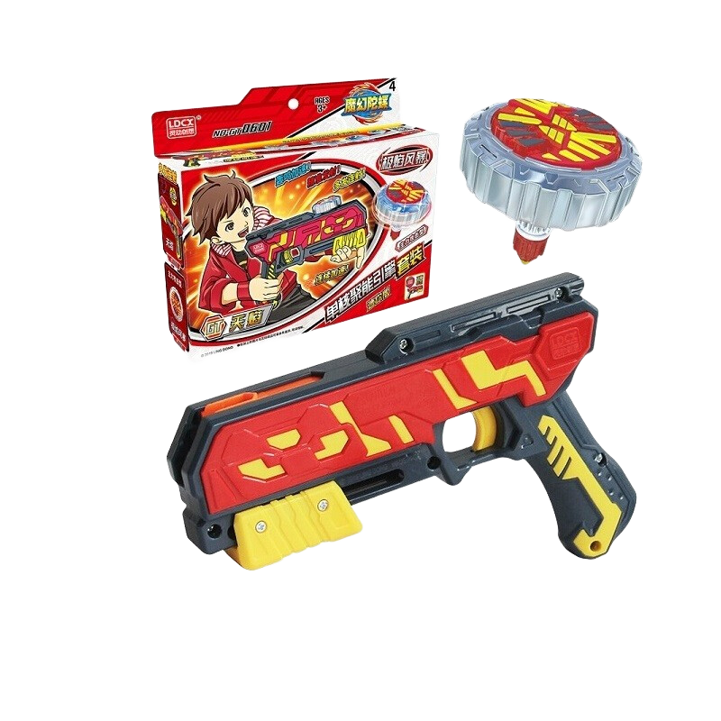 靈動創(chuàng)想新款魔幻陀螺6手動搖擺加速陀螺魔幻陀螺槍對戰(zhàn)多核連發(fā)陀螺槍 天焰+陀螺盤 【組合裝】