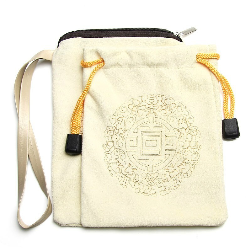 柠熠麂羊皮袋文玩袋子手串佛珠盘珠袋古玩袋抛光养护收纳手链首饰布