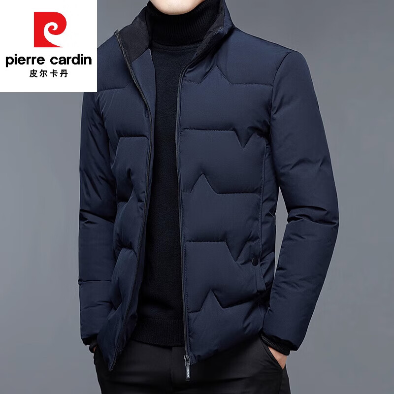 皮尔卡丹（pierre cardin）男士棉衣2023秋冬季新款棉服高档商务加厚保暖棉袄冬装外套男潮 黑色 XL 180(140-160斤)