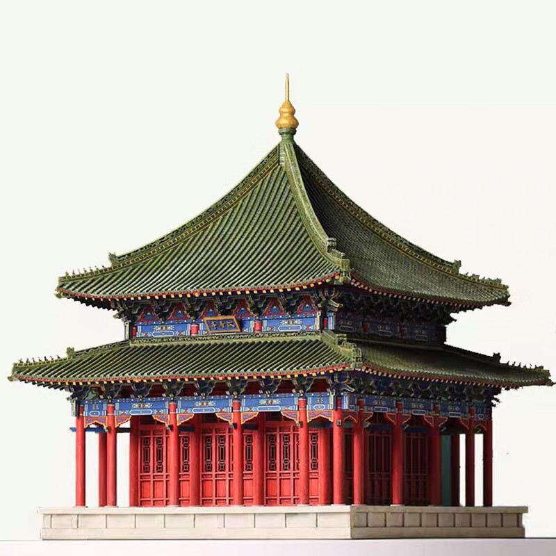 隐榫万春亭榫卯积木中国古建筑模型成人高难度木质拼装玩具国产斗拱 沉香亭【顶配版 带地台可发光】