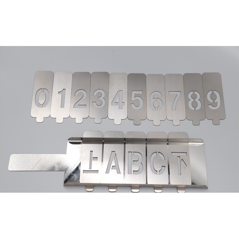 定制自喷漆喷字模板插卡式卡槽更换镂空心刻字板数字字母编号组合模具 定制(以客服报价为准)