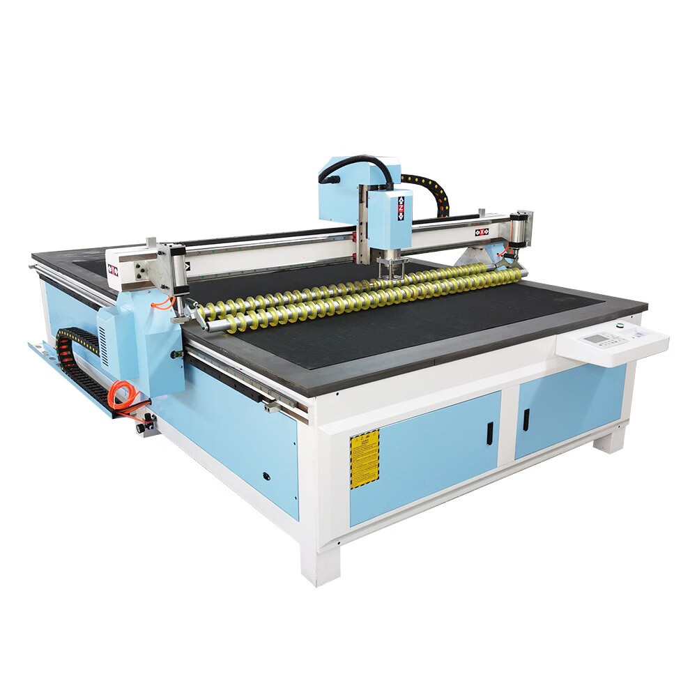 献瑜全自动1625汽车脚垫切割机皮革360软包丝圈后备箱垫旋转刀切割机