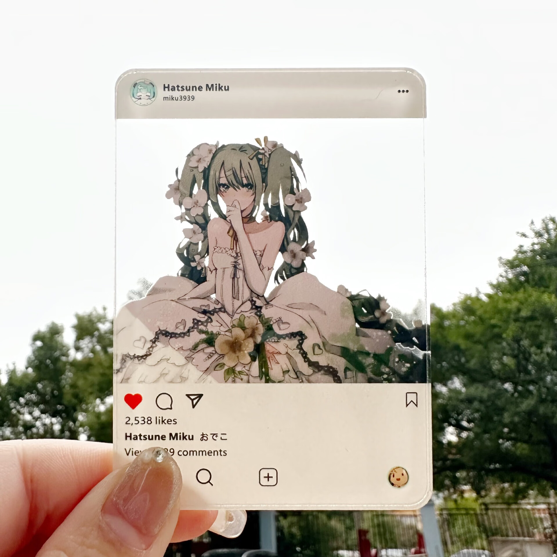 初音未来亚克力透卡批发创意二次元卡通动漫周边三寸照片diy相框 婚纱