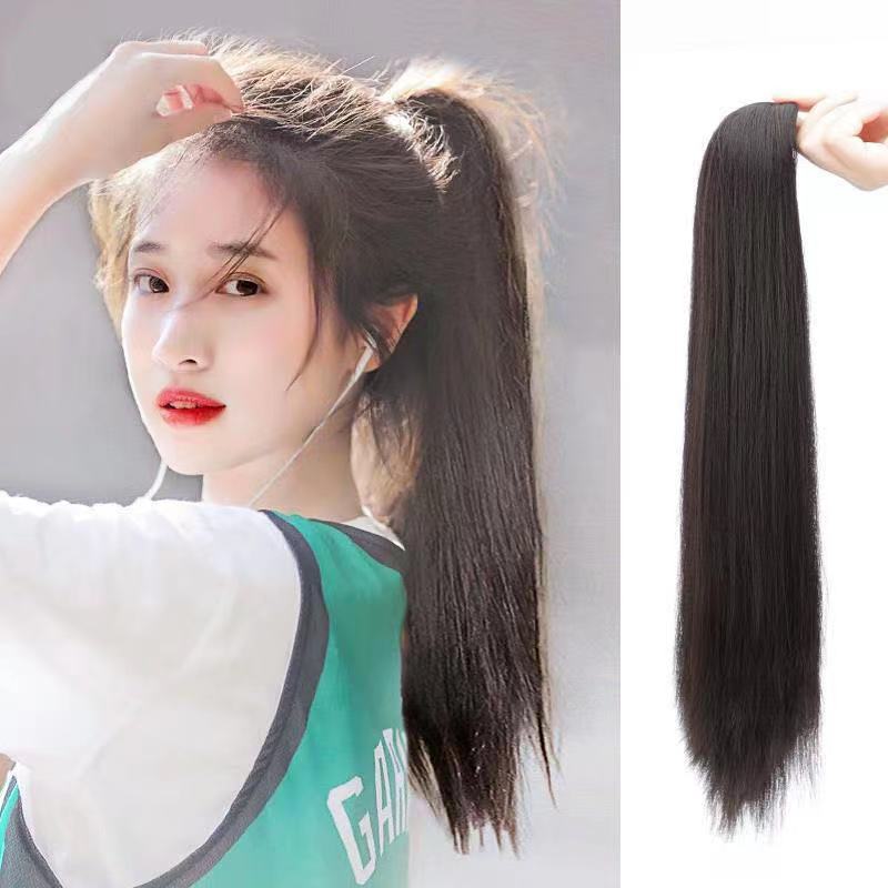 唐妮 假发女长发绑带式高马尾自然假发女网红超轻抓夹式直发马尾辫子【PTJ -PKK】 自然黑 抓夹款【40厘米】直马尾高性价比高么？