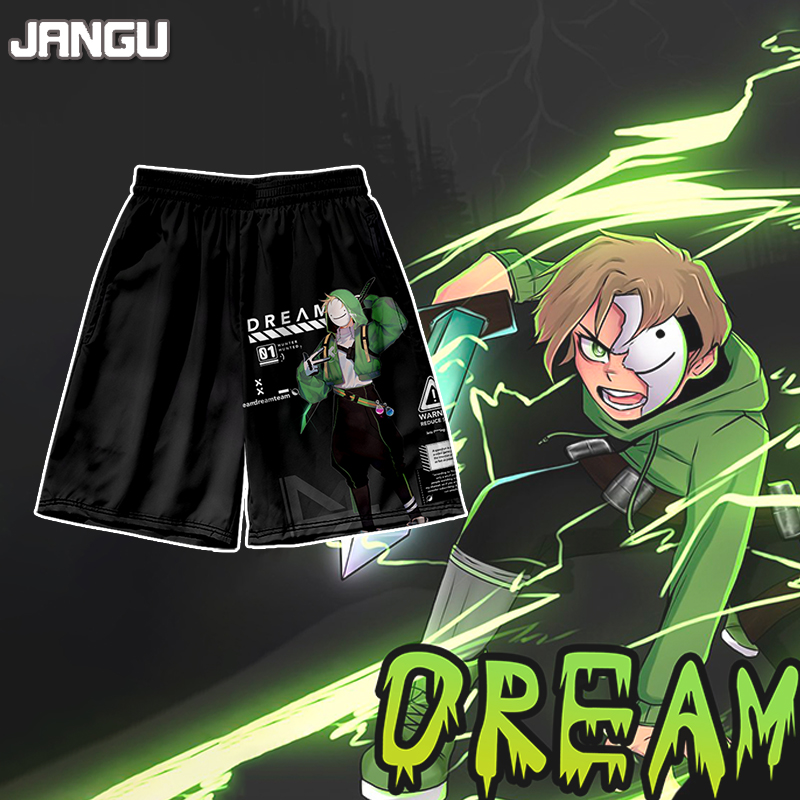 我的世界玩家dream头像,dream我的世界漫画 简顾 我的世界dream周边短裤男欧美风dreamwastaken大神工装五分裤