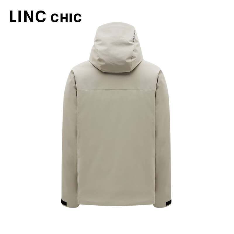 金羽杰冬季新款商务休闲羽绒服男短款反季连帽宽松轻暖冲锋衣N23801111 流沙色 S 适合120斤以下