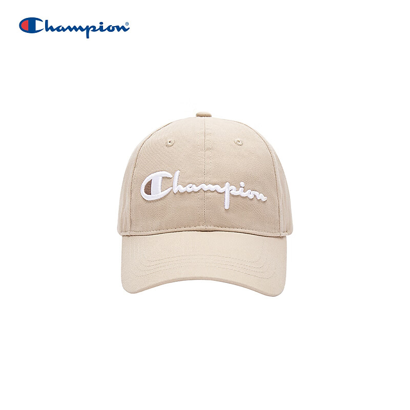 Champion冠军25春季新款棒球帽男女情侣休闲鸭舌帽子户外运动潮流 卡其色 均码