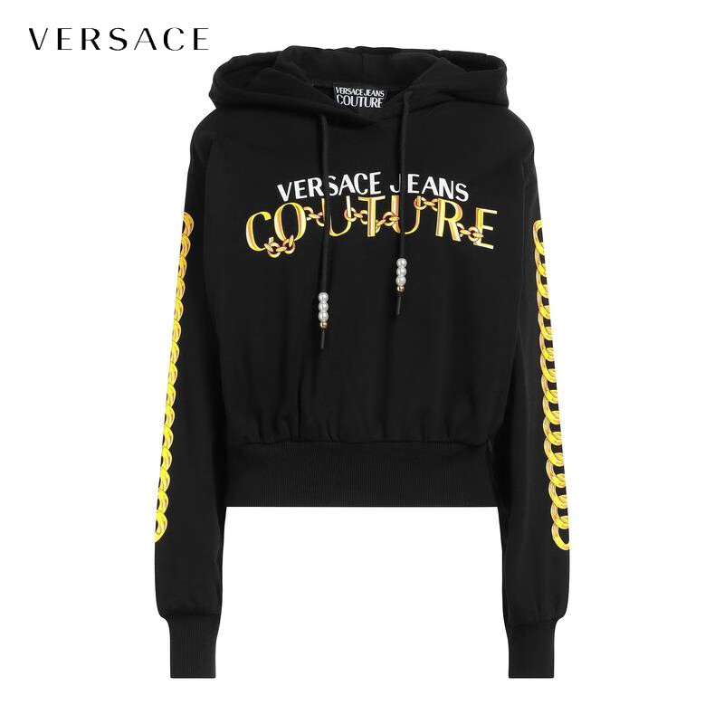 范思哲(versace) 女士连帽卫衣 black l int