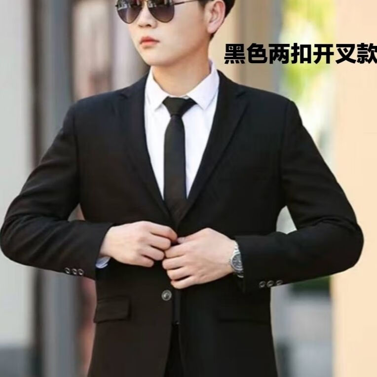 txschif青少年修身西服套装男大学生高中生士韩版职业正装商务休闲