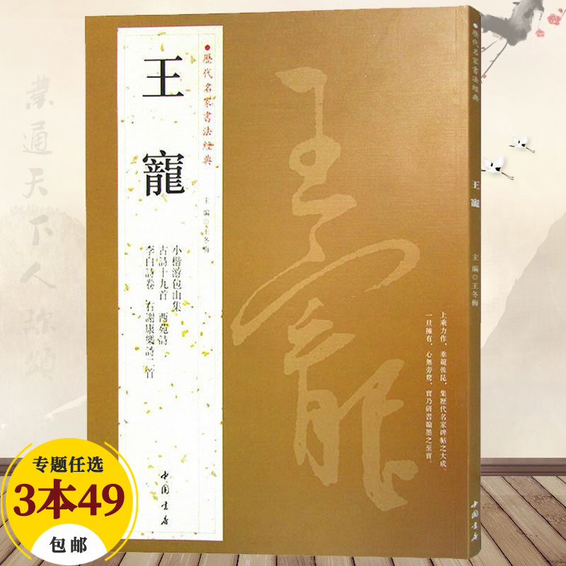 【包邮】历代名家书法经典毛笔字教程鉴赏欣赏书法学习训练临摹字帖碑帖 王宠