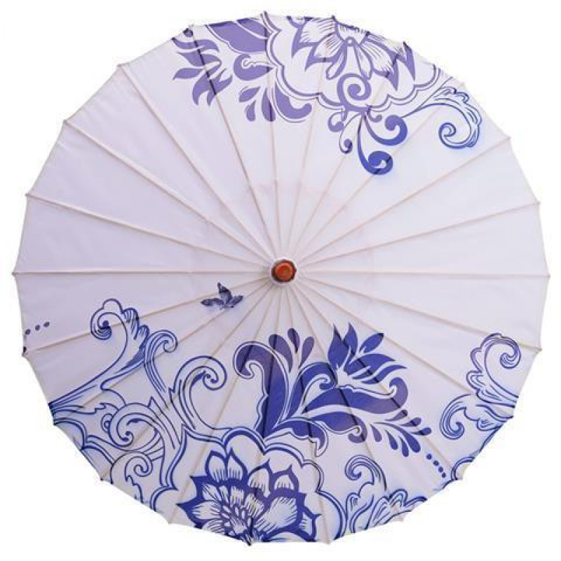 【精选】青花瓷古装油纸伞古代雨伞古典伞舞台舞蹈伞跳舞演出道具装饰