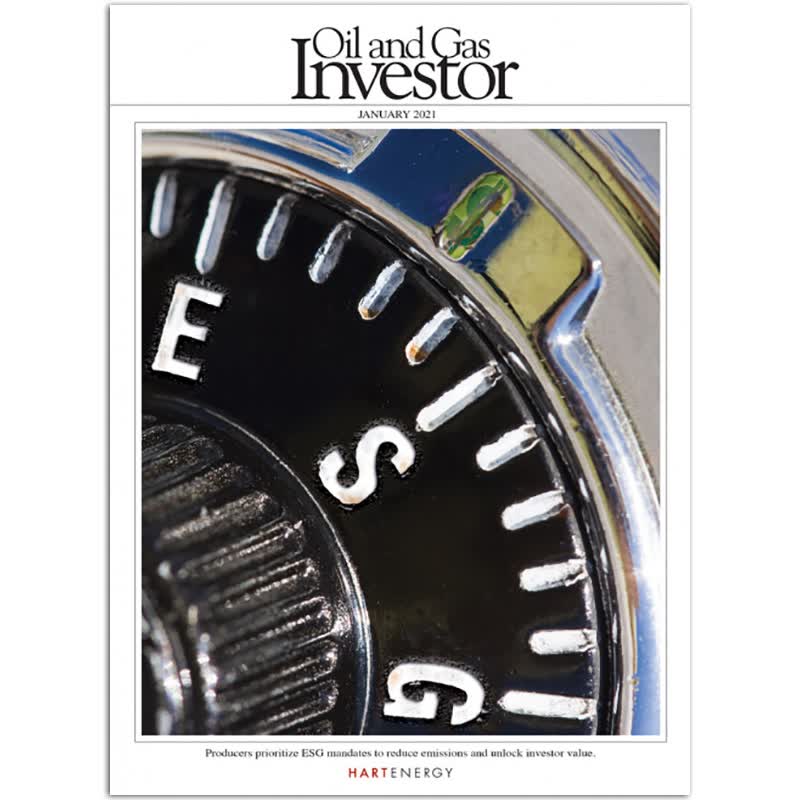 【单期可选】Oil and Gas Investor 英文石油与燃气投资者杂志 2020/21年月刊 2021年1月刊