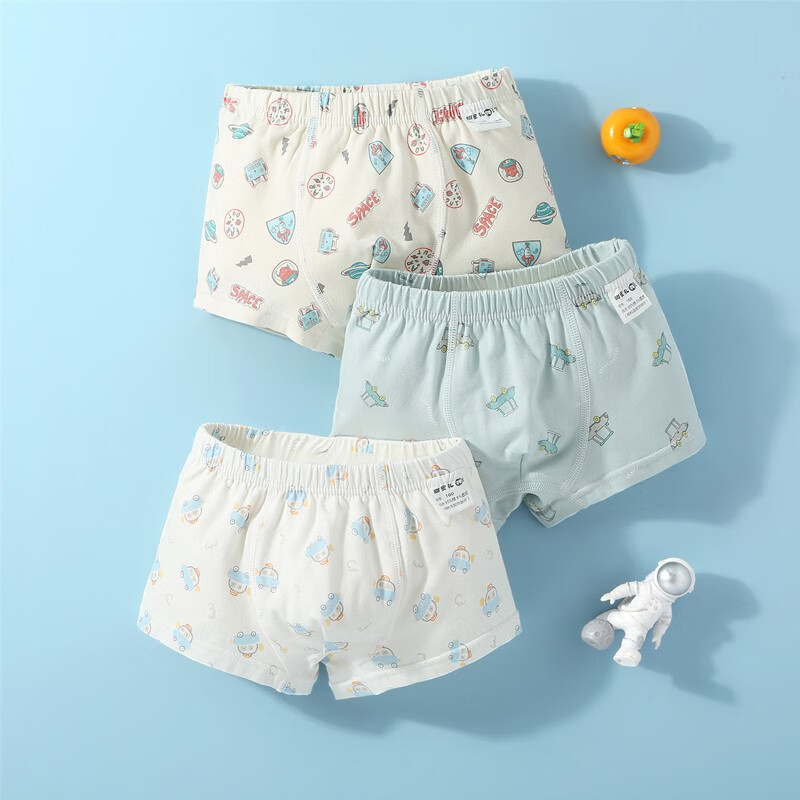 甜蜜礼物儿童四角短裤平角内裤棉不夹PP亲肤三条装宝宝学生小中大童卡通 男童内裤《3条装》星际速度B 3条 110码《身高100-110》3-4岁 京东折扣/优惠券