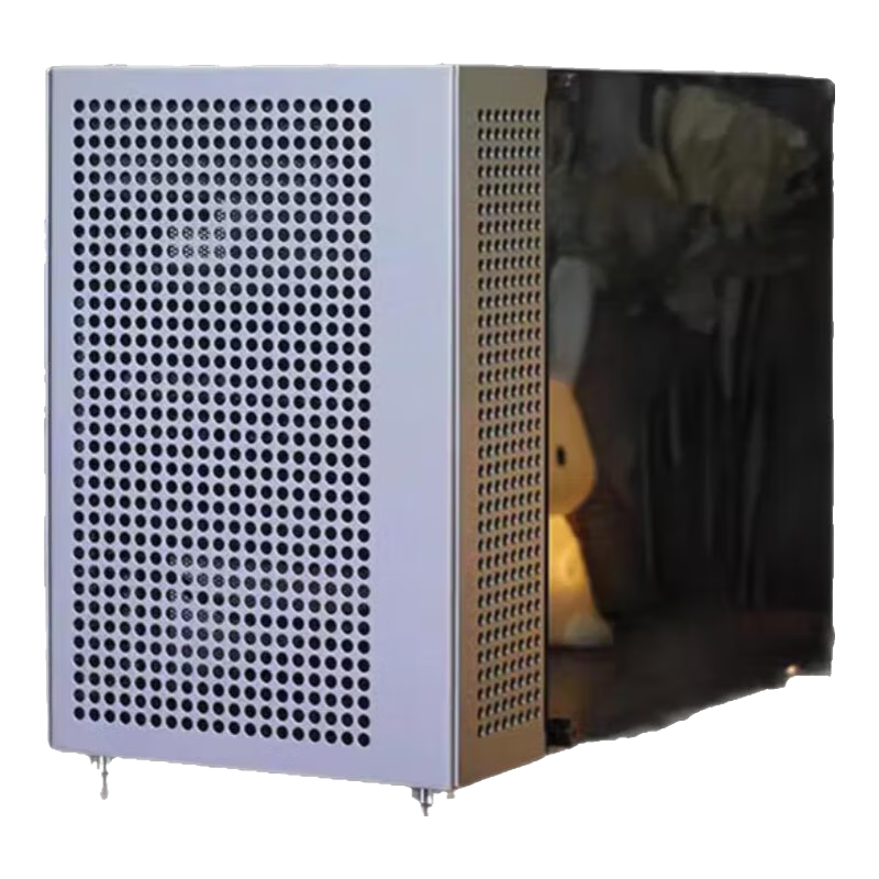 小喆優(yōu)品小喆C4P全鋁合金MATX/ITX主板ATX電源側透360水冷RTX5060TI/5070TI/5080/RX9070/9060臺式電腦機箱 小喆C4P 銀色（新版）