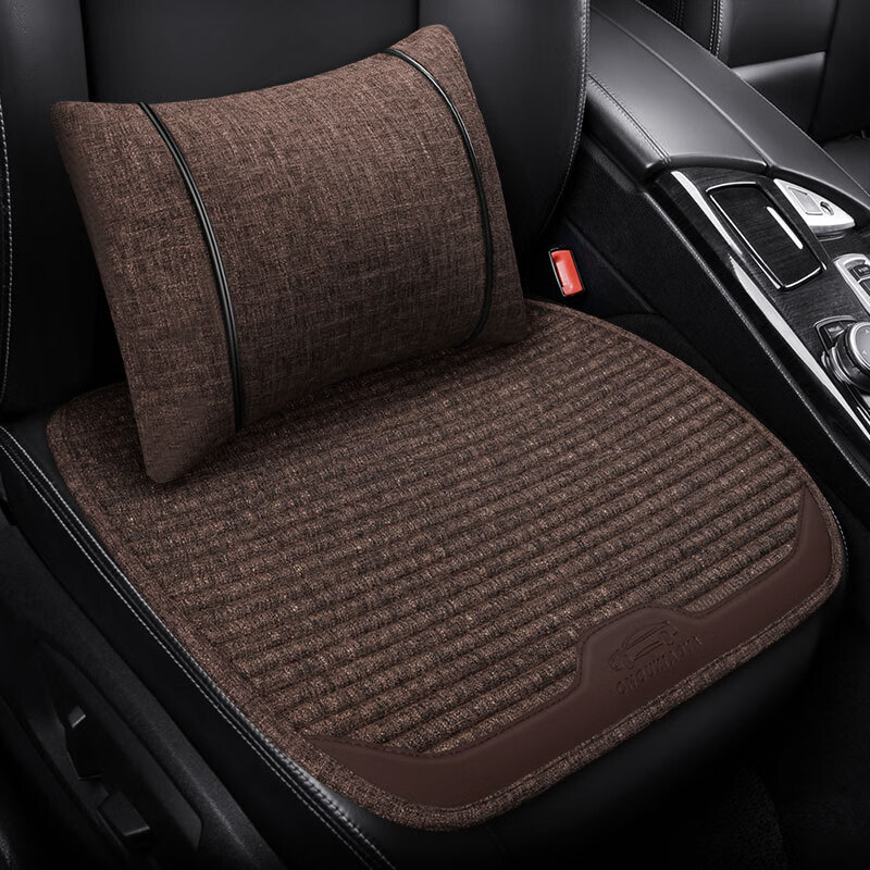 车优友 汽车坐垫 四季通用布艺座垫 舒适荞麦壳透气坐垫 【魅力咖】前