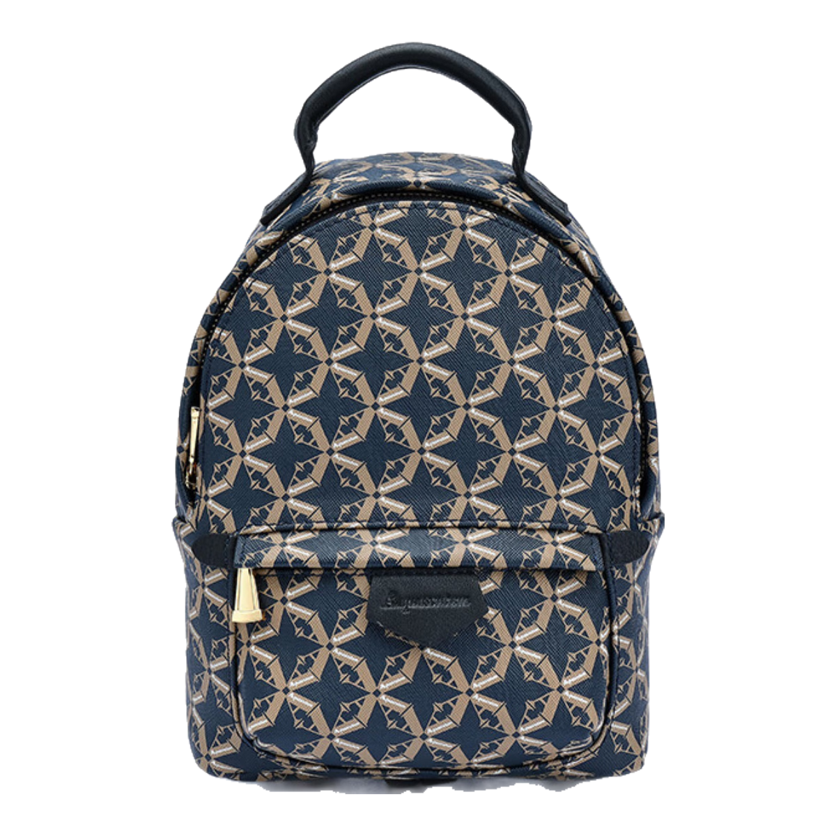 AQUASCUTUM【奢侈品牌】英国百年品牌星星回纹包包女士双肩包防水耐磨小背包 深蓝色