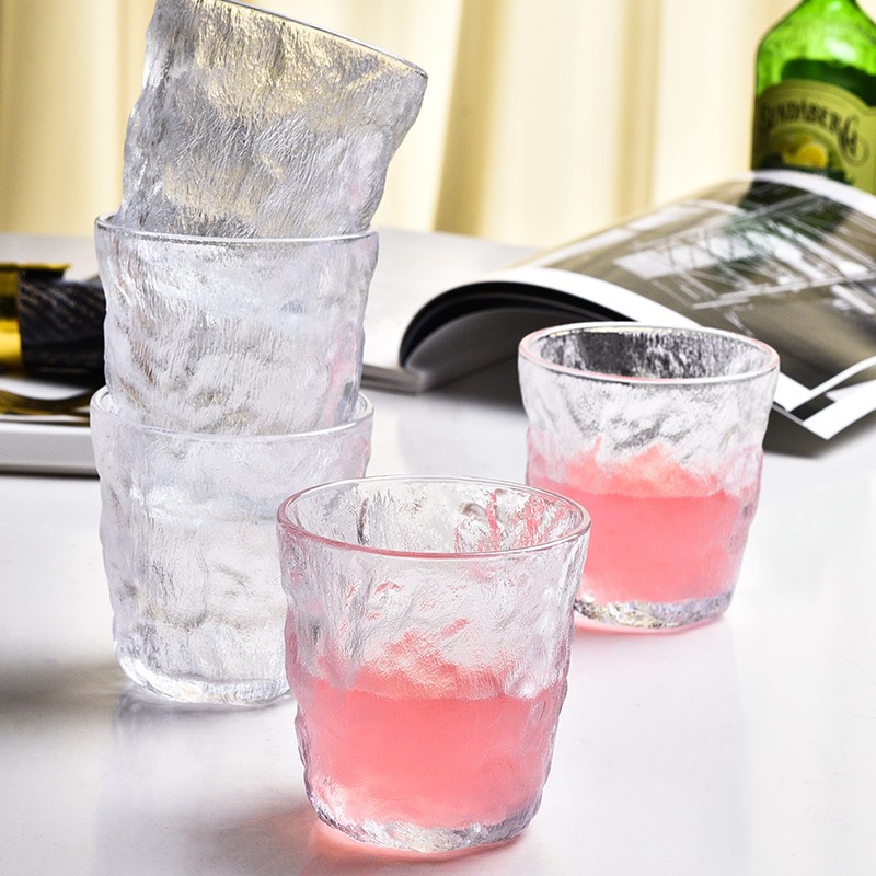 Ocean玻璃冰川杯家用日式玻璃杯INS水杯饮料杯加厚酒杯茶杯300ml6只