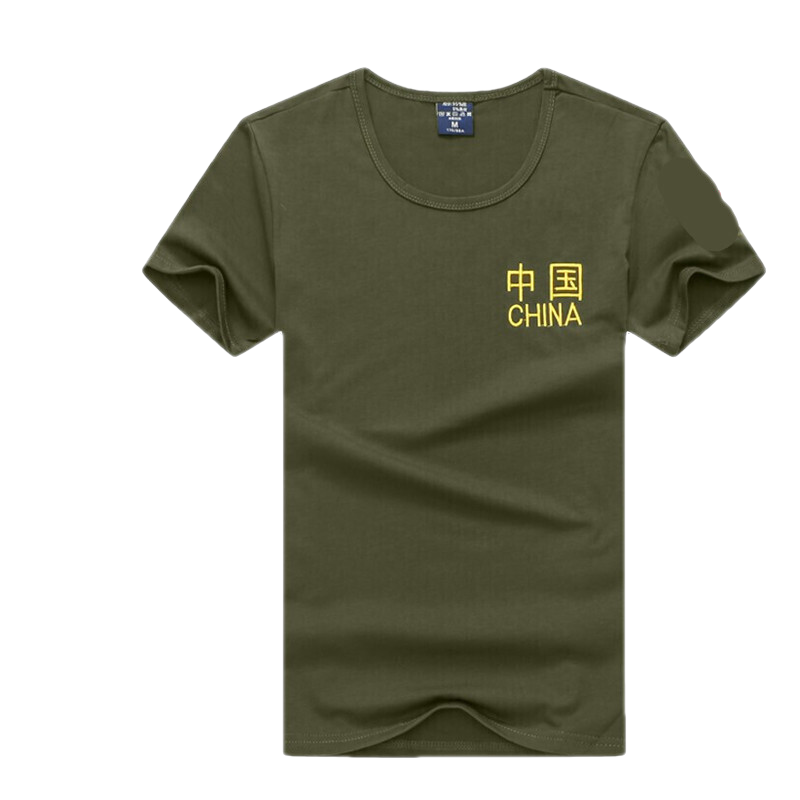 福狼夏季迷彩服體能短袖T恤男速干軍迷t恤退伍老兵戰(zhàn)友聚會(huì)定制軍訓(xùn)服 狼頭軍綠套裝 3XL【125-135斤】